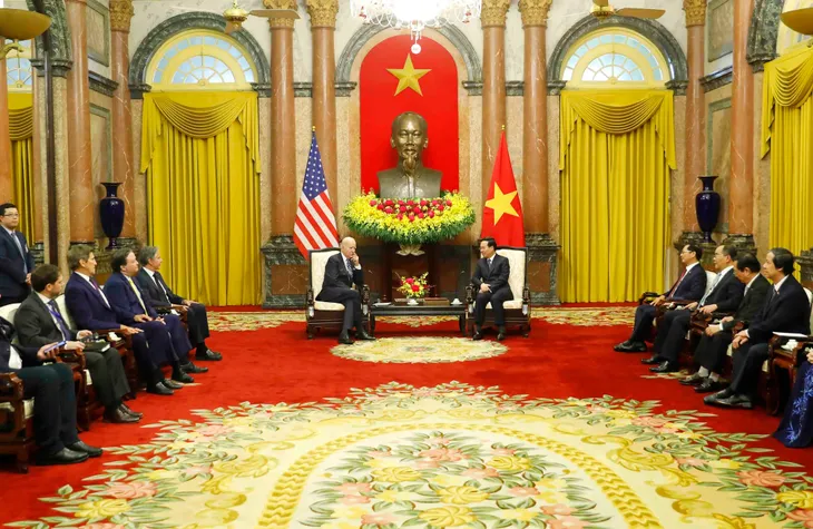 Chủ tịch nước Võ Văn Thưởng tiếp Tổng thống Hoa Kỳ Joe Biden - Ảnh 3. Chủ tịch nước Võ Văn Thưởng tiếp Tổng thống Hoa Kỳ Joe Biden - Ảnh 3.