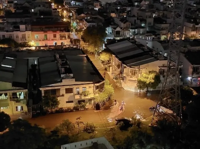TP Hồ Chí Minh: Mưa to, dông lốc làm đổ cây, tốc mái, đường ngập như sông - Ảnh 4. TP Hồ Chí Minh: Mưa to, dông lốc làm đổ cây, tốc mái, đường ngập như sông - Ảnh 4.