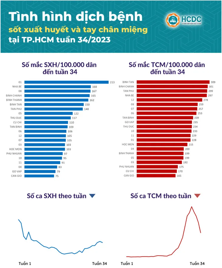 TP. Hồ Chí Minh: Ca mắc sốt xuất huyết tiếp tục gia tăng - Ảnh 1. TP. Hồ Chí Minh: Ca mắc sốt xuất huyết tiếp tục gia tăng - Ảnh 1.