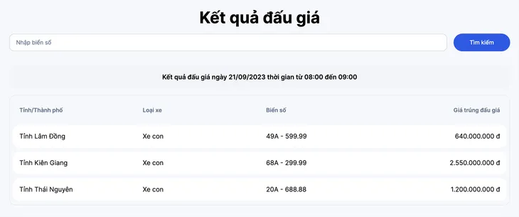 Còn 8/11 biển số trúng đấu giá chưa được thanh toán - Ảnh 1.