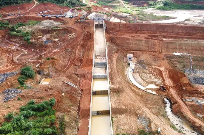 Dự án hồ Đông Thanh xuất hiện cung sạt trượt mới - Ảnh 1. Dự án hồ Đông Thanh xuất hiện cung sạt trượt mới - Ảnh 1.