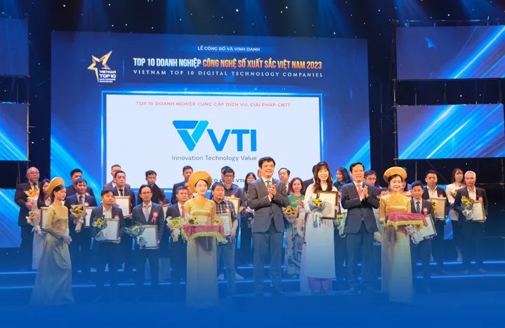 VTI Group lập hat-trick giải thưởng tại Top 10 Doanh nghiệp Công nghệ số xuất sắc năm 2023 - Ảnh 4. VTI Group lập hat-trick giải thưởng tại Top 10 Doanh nghiệp Công nghệ số xuất sắc năm 2023 - Ảnh 4.