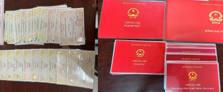 An Giang: Bắt đối tượng làm giả nhiều chứng chỉ ngoại ngữ cho sinh viên - Ảnh 1. An Giang: Bắt đối tượng làm giả nhiều chứng chỉ ngoại ngữ cho sinh viên - Ảnh 1.