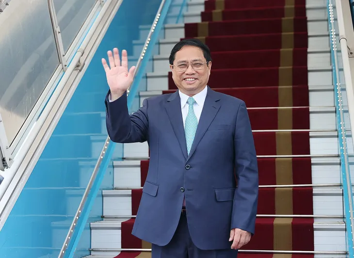 Thủ tướng Phạm Minh Chính lên đường dự Hội nghị cấp cao ASEAN 43 - Ảnh 3. Thủ tướng Phạm Minh Chính lên đường dự Hội nghị cấp cao ASEAN 43 - Ảnh 3.