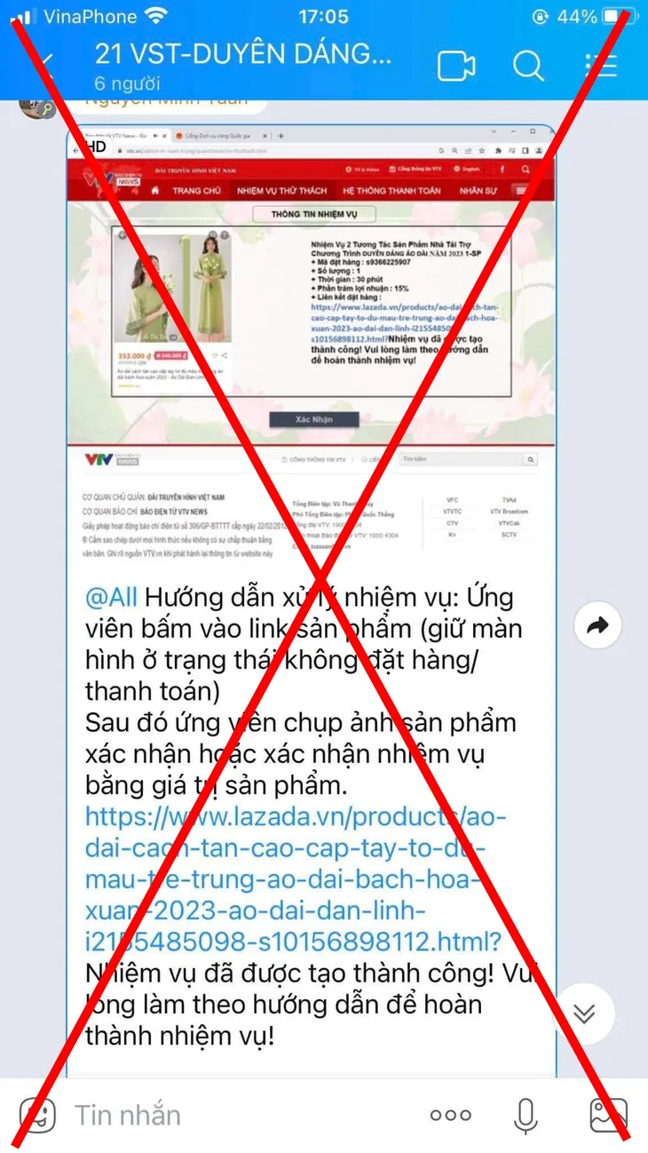 Mất tiền tỷ vì chiêu lừa tham gia cuộc thi Duyên dáng áo dài mạo danh VTV - Ảnh 4.