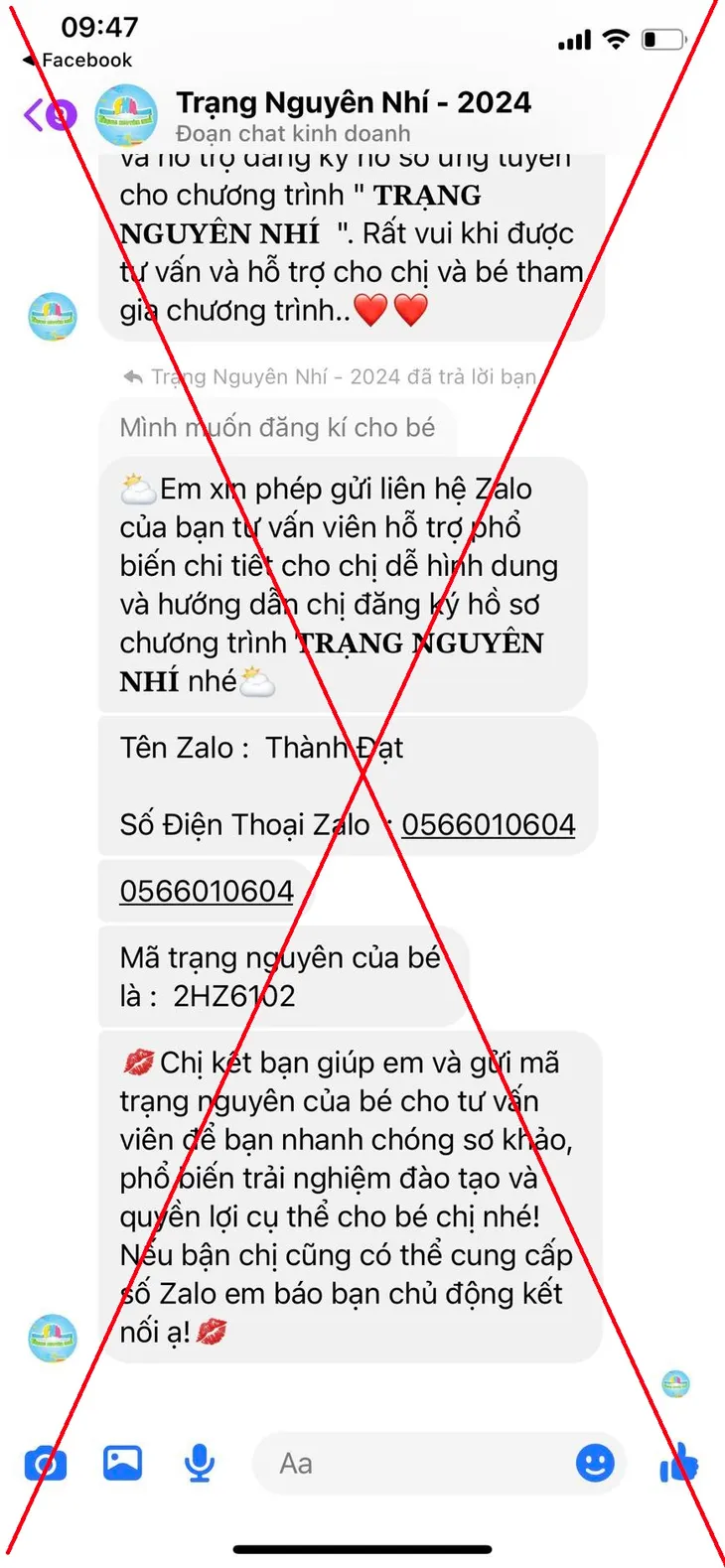 Cảnh báo giả mạo VTV tổ chức tuyển sinh Trạng nguyên nhí - Ảnh 4. Cảnh báo giả mạo VTV tổ chức tuyển sinh Trạng nguyên nhí - Ảnh 4.