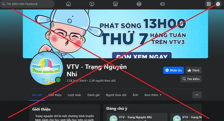 Cảnh báo giả mạo VTV tổ chức tuyển sinh Trạng nguyên nhí - Ảnh 1. Cảnh báo giả mạo VTV tổ chức tuyển sinh Trạng nguyên nhí - Ảnh 1.