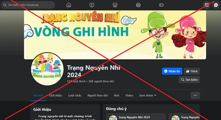 Cảnh báo giả mạo VTV tổ chức tuyển sinh Trạng nguyên nhí - Ảnh 2. Cảnh báo giả mạo VTV tổ chức tuyển sinh Trạng nguyên nhí - Ảnh 2.