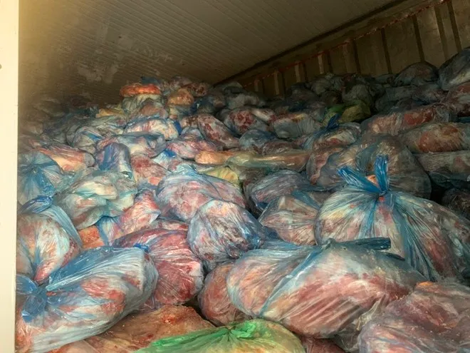 Hà Nội: Buộc cơ sở vi phạm tiêu huỷ 40 tấn thịt lợn nhiễm virus tả lợn châu Phi và dịch bệnh tai xanh - Ảnh 1. Hà Nội: Buộc cơ sở vi phạm tiêu huỷ 40 tấn thịt lợn nhiễm virus tả lợn châu Phi và dịch bệnh tai xanh - Ảnh 1.