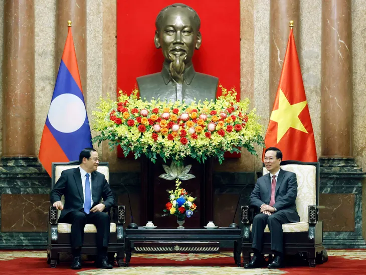 Chủ tịch nước Võ Văn Thưởng tiếp Thủ tướng Lào Sonexay Siphandone - Ảnh 2. Chủ tịch nước Võ Văn Thưởng tiếp Thủ tướng Lào Sonexay Siphandone - Ảnh 2.