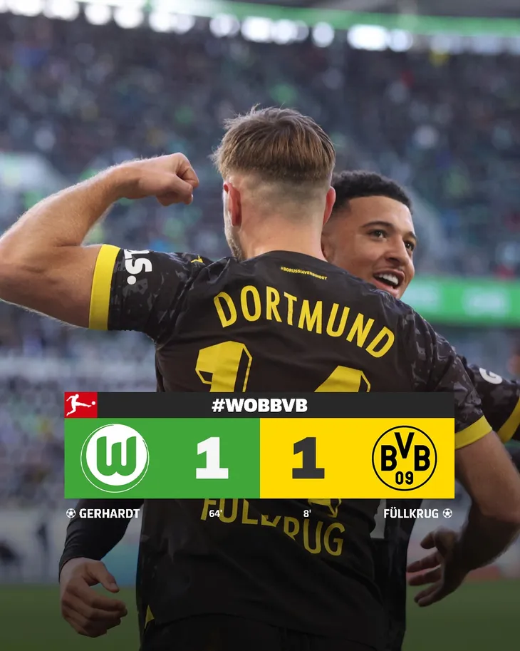 Borussia Dortmund chia điểm trên sân của Wolfsburg - Ảnh 1. Borussia Dortmund chia điểm trên sân của Wolfsburg - Ảnh 1.