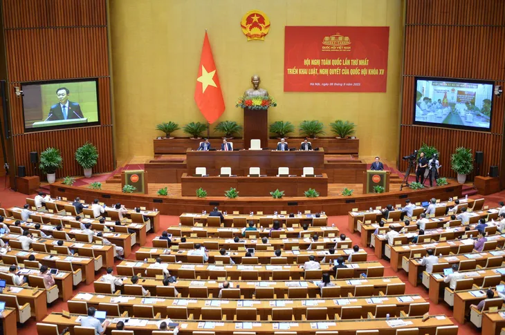 Tổ chức Hội nghị toàn quốc lần thứ hai triển khai luật, nghị quyết của Quốc hội - Ảnh 1. Tổ chức Hội nghị toàn quốc lần thứ hai triển khai luật, nghị quyết của Quốc hội - Ảnh 1.