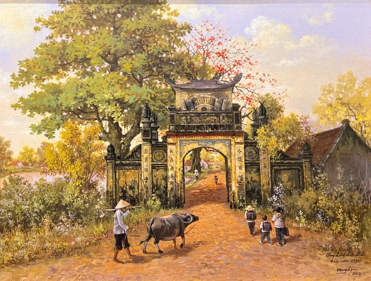 Trần Nguyên - Người giữ hồn làng quê Việt qua tranh vẽ - Ảnh 12. Trần Nguyên - Người giữ hồn làng quê Việt qua tranh vẽ - Ảnh 12.