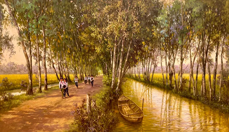 Trần Nguyên - Người giữ hồn làng quê Việt qua tranh vẽ - Ảnh 10. Trần Nguyên - Người giữ hồn làng quê Việt qua tranh vẽ - Ảnh 10.