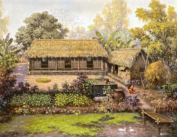 Trần Nguyên - Người giữ hồn làng quê Việt qua tranh vẽ - Ảnh 9. Trần Nguyên - Người giữ hồn làng quê Việt qua tranh vẽ - Ảnh 9.