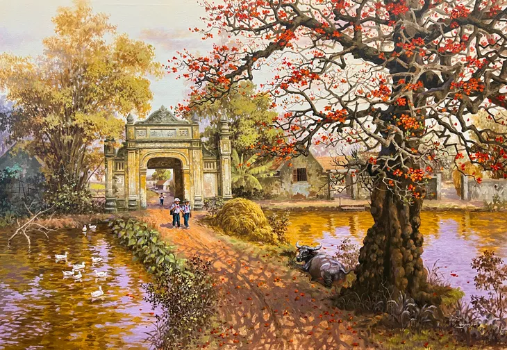 Trần Nguyên - Người giữ hồn làng quê Việt qua tranh vẽ - Ảnh 8. Trần Nguyên - Người giữ hồn làng quê Việt qua tranh vẽ - Ảnh 8.