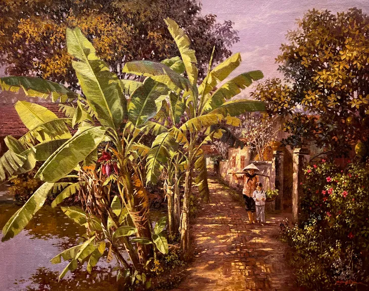 Trần Nguyên - Người giữ hồn làng quê Việt qua tranh vẽ - Ảnh 4. Trần Nguyên - Người giữ hồn làng quê Việt qua tranh vẽ - Ảnh 4.