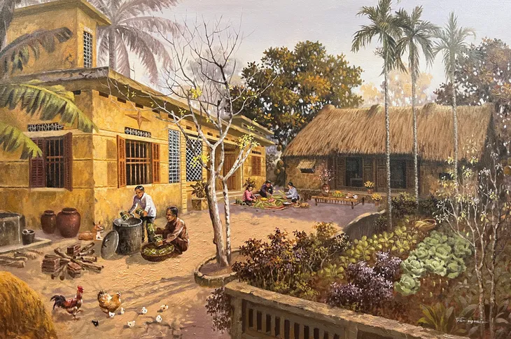 Trần Nguyên - Người giữ hồn làng quê Việt qua tranh vẽ - Ảnh 5. Trần Nguyên - Người giữ hồn làng quê Việt qua tranh vẽ - Ảnh 5.