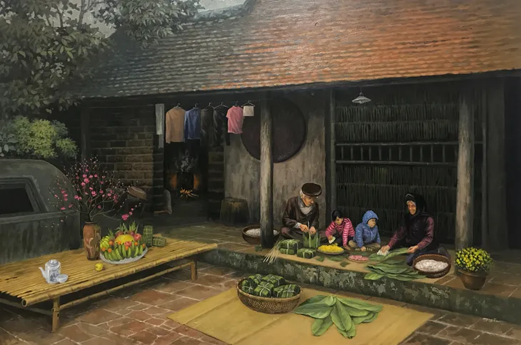 Trần Nguyên - Người giữ hồn làng quê Việt qua tranh vẽ - Ảnh 3. Trần Nguyên - Người giữ hồn làng quê Việt qua tranh vẽ - Ảnh 3.