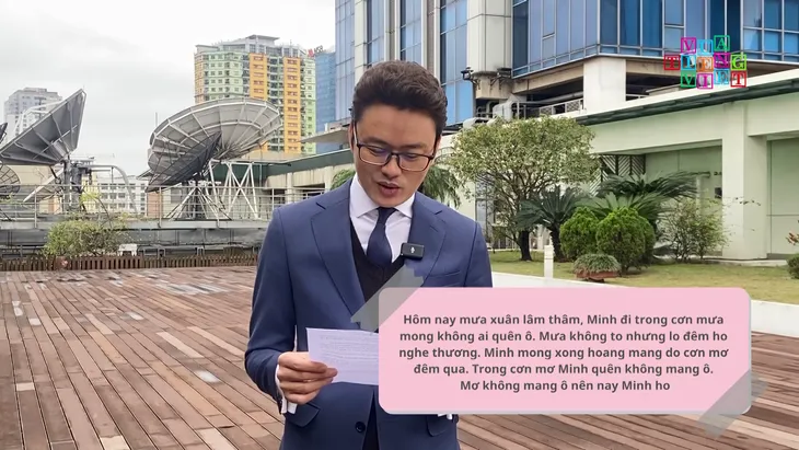 BTV Thời sự Hữu Bằng xoắn lưỡi với thử thách Vua Tiếng Việt 2024 - Ảnh 1. BTV Thời sự Hữu Bằng xoắn lưỡi với thử thách Vua Tiếng Việt 2024 - Ảnh 1.