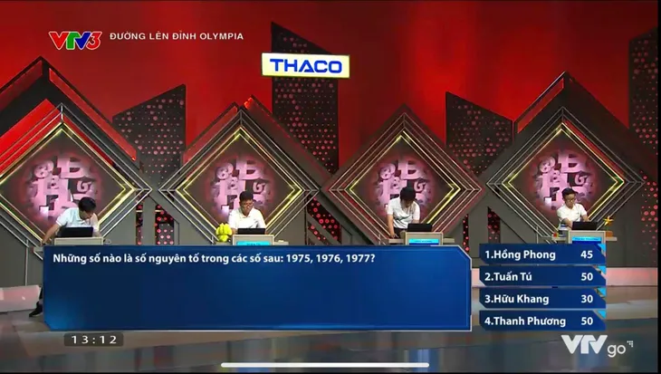 Đường lên đỉnh Olympia: Cuộc đua cam go với phần thể hiện xuất sắc của Thanh Phương - Ảnh 1. Đường lên đỉnh Olympia: Cuộc đua cam go với phần thể hiện xuất sắc của Thanh Phương - Ảnh 1.