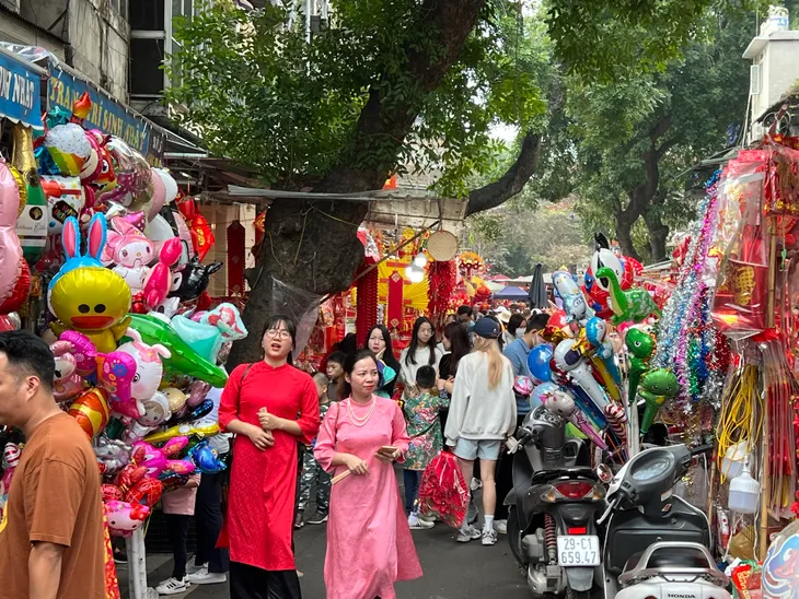 Phố cổ Hà Nội rực rỡ không khí Tết truyền thống - Ảnh 5. Phố cổ Hà Nội rực rỡ không khí Tết truyền thống - Ảnh 5.