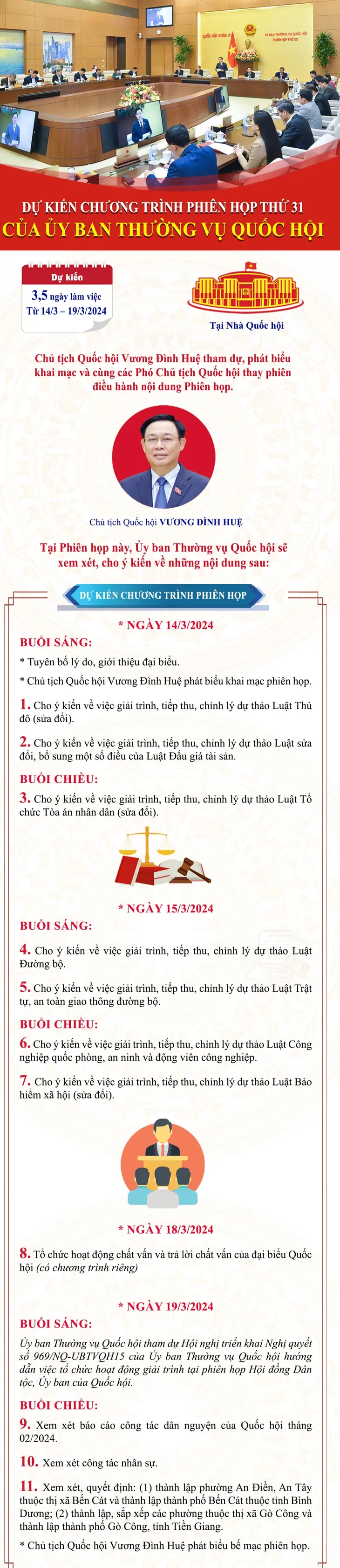 Phiên họp thứ 31 của Ủy ban Thường vụ Quốc hội cho ý kiến 7 dự thảo Luật - Ảnh 1. Phiên họp thứ 31 của Ủy ban Thường vụ Quốc hội cho ý kiến 7 dự thảo Luật - Ảnh 1.