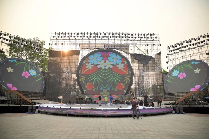 Rộn ràng trước giờ khai hội Lễ hội Hoa Ban năm 2024 - Ảnh 4. Rộn ràng trước giờ khai hội Lễ hội Hoa Ban năm 2024 - Ảnh 4.
