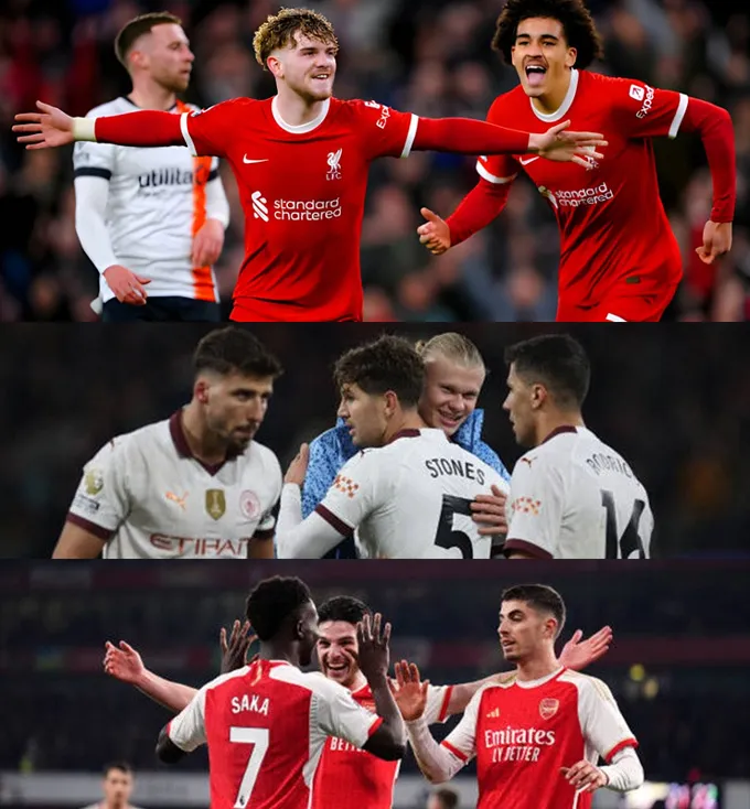 Cuộc đua tam mã tới ngôi vô địch Ngoại hạng Anh: Man City, Liverpool hay Arsenal? - Ảnh 1. Cuộc đua tam mã tới ngôi vô địch Ngoại hạng Anh: Man City, Liverpool hay Arsenal? - Ảnh 1.