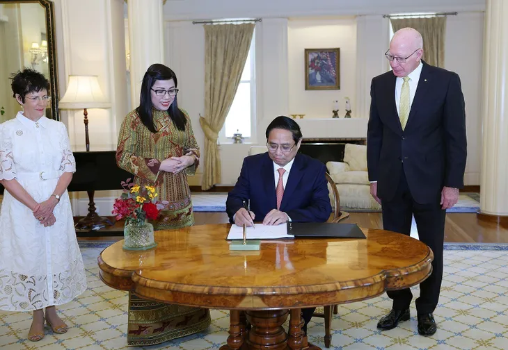 Thủ tướng Phạm Minh Chính hội kiến Toàn quyền Australia David Hurley - Ảnh 1. Thủ tướng Phạm Minh Chính hội kiến Toàn quyền Australia David Hurley - Ảnh 1.