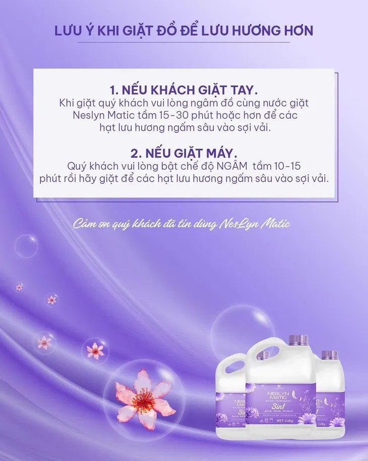 Nước giặt sinh học NesLyn Matic là sự lựa chọn tuyệt vời cho mẹ và bé - Ảnh 3. Nước giặt sinh học NesLyn Matic là sự lựa chọn tuyệt vời cho mẹ và bé - Ảnh 3.