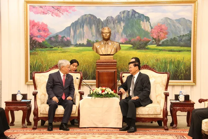 Tổng Bí thư, Chủ tịch nước Lào tiếp Chủ tịch Ủy ban Trung ương MTTQ Việt Nam - Ảnh 1. Tổng Bí thư, Chủ tịch nước Lào tiếp Chủ tịch Ủy ban Trung ương MTTQ Việt Nam - Ảnh 1.