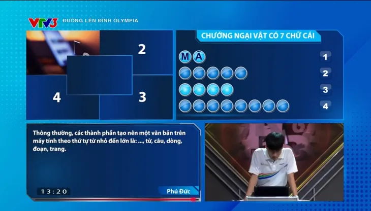 Đường lên đỉnh Olympia 2024: Nam sinh Huế chiến thắng mở đầu Quý III - Ảnh 3. Đường lên đỉnh Olympia 2024: Nam sinh Huế chiến thắng mở đầu Quý III - Ảnh 3.