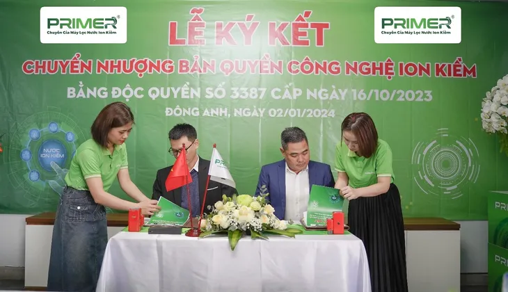Primer hợp tác nâng tầm công nghệ nước ion kiềm tươi - Ảnh 2. Primer hợp tác nâng tầm công nghệ nước ion kiềm tươi - Ảnh 2.