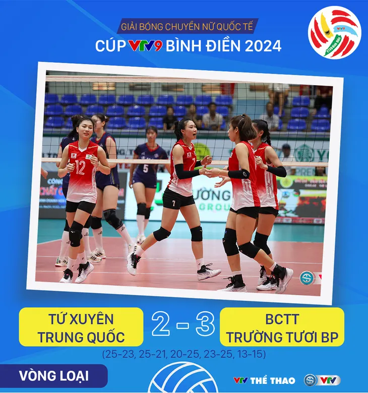 BCTT Trường Tươi Bình Phước ngược dòng kịch tính trước Tứ Xuyên (Trung Quốc) | Giải bóng chuyền cúp VTV9 - Bình Điền - Ảnh 3. BCTT Trường Tươi Bình Phước ngược dòng kịch tính trước Tứ Xuyên (Trung Quốc) | Giải bóng chuyền cúp VTV9 - Bình Điền - Ảnh 3.