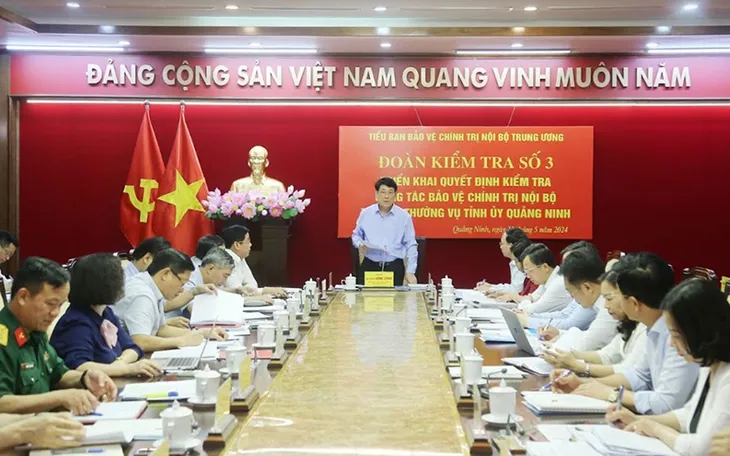 Kiểm tra công tác bảo vệ chính trị nội bộ tại Ban Thường vụ Tỉnh ủy Quảng Ninh - Ảnh 1. Kiểm tra công tác bảo vệ chính trị nội bộ tại Ban Thường vụ Tỉnh ủy Quảng Ninh - Ảnh 1.