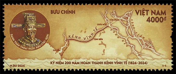Giới thiệu công trình quốc gia kênh Vĩnh Tế trên tem bưu chính - Ảnh 1. Giới thiệu công trình quốc gia kênh Vĩnh Tế trên tem bưu chính - Ảnh 1.
