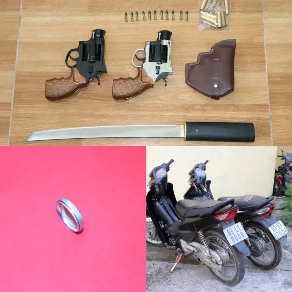 Bắt 3 đối tượng dùng súng cướp tài sản của cặp đôi sắp cưới - Ảnh 1. Bắt 3 đối tượng dùng súng cướp tài sản của cặp đôi sắp cưới - Ảnh 1.