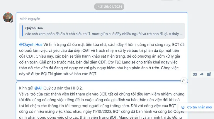 Đá ốp toà nhà rơi trúng bé trai 2 tuổi tại chung cư FLC Garden City - Ảnh 6. Đá ốp toà nhà rơi trúng bé trai 2 tuổi tại chung cư FLC Garden City - Ảnh 6.