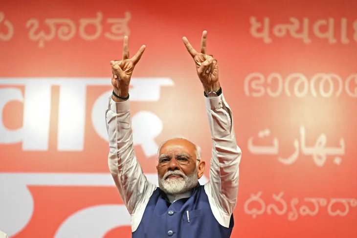 Liên minh do Thủ tướng Modi lãnh đạo giành chiến thắng trong cuộc tổng tuyển cử ở Ấn Độ - Ảnh 1. Liên minh do Thủ tướng Modi lãnh đạo giành chiến thắng trong cuộc tổng tuyển cử ở Ấn Độ - Ảnh 1.