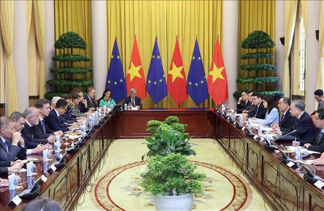 Chủ tịch nước Tô Lâm tiếp Đại sứ các nước châu Âu - Ảnh 1. Chủ tịch nước Tô Lâm tiếp Đại sứ các nước châu Âu - Ảnh 1.