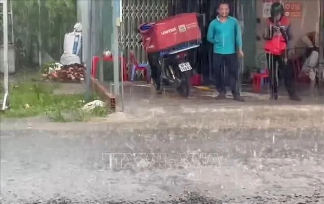 Cần Thơ lần đầu xuất hiện mưa đá - Ảnh 1. Cần Thơ lần đầu xuất hiện mưa đá - Ảnh 1.