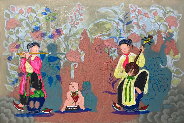 Triển lãm “Mùng trời chiếu đất” – kỹ thuật vẽ tranh trên vải mùng độc đáo - Ảnh 7.