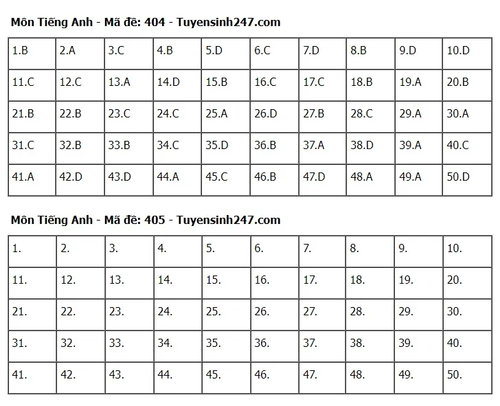 Gợi ý đáp án môn Tiếng Anh tốt nghiệp THPT 2024 - Ảnh 3. Gợi ý đáp án môn Tiếng Anh tốt nghiệp THPT 2024 - Ảnh 3.