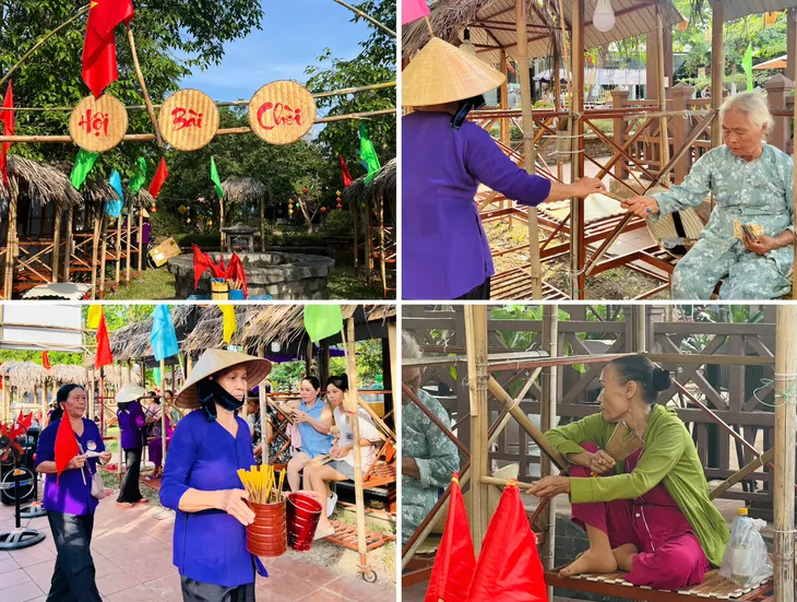 Nhộn nhịp hội bài chòi, đua ghe câu tại Di tích Cầu ngói Thanh Toàn, Huế - Ảnh 8.