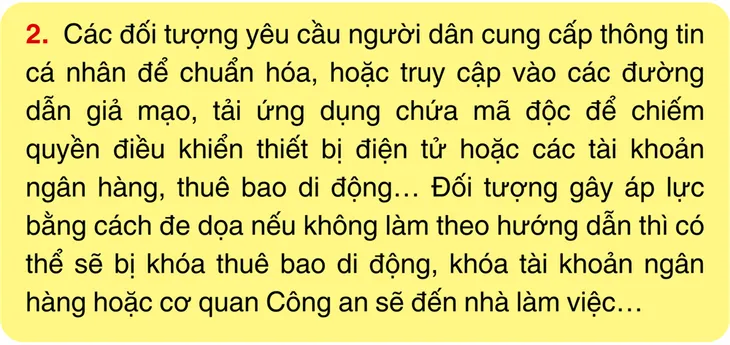 Nhận biết và phòng tránh lừa đảo chuẩn hóa thông tin cá nhân - Ảnh 2. Nhận biết và phòng tránh lừa đảo chuẩn hóa thông tin cá nhân - Ảnh 2.