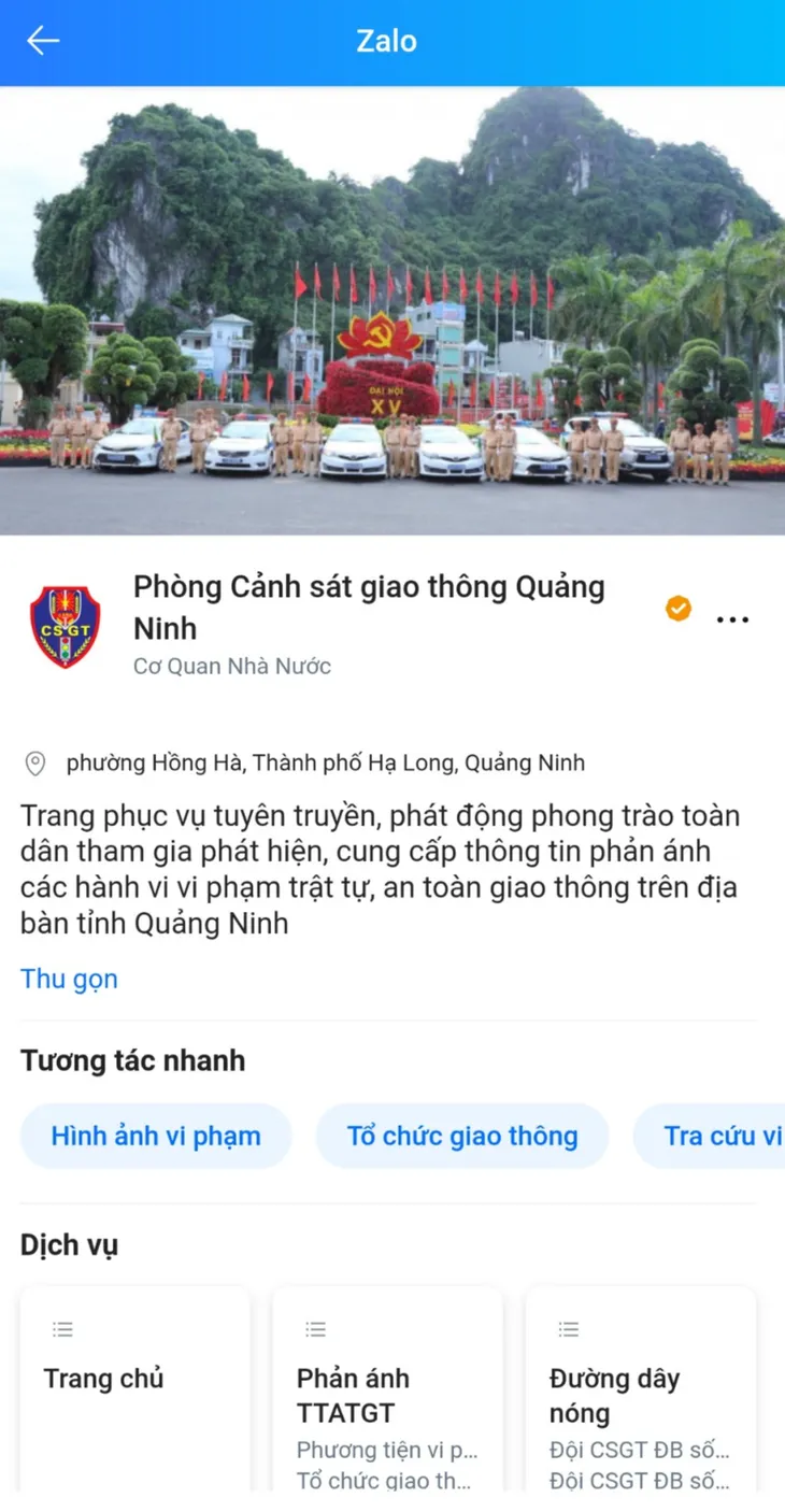 Công an Quảng Ninh chính thức tiếp nhận phản ánh của người dân về TTATGT qua Zalo - Ảnh 3. Công an Quảng Ninh chính thức tiếp nhận phản ánh của người dân về TTATGT qua Zalo - Ảnh 3.