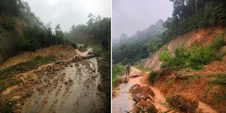 Mưa lũ làm 1 người chết, sạt lở đất đá vào nhiều nhà dân ở Hòa Bình - Ảnh 1. Mưa lũ làm 1 người chết, sạt lở đất đá vào nhiều nhà dân ở Hòa Bình - Ảnh 1.
