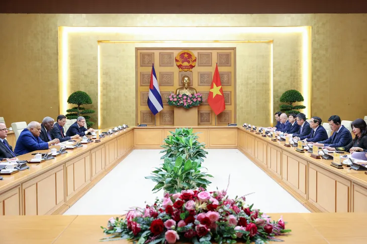 Thủ tướng Phạm Minh Chính tiếp Chủ tịch Quốc hội Cuba - Ảnh 1. Thủ tướng Phạm Minh Chính tiếp Chủ tịch Quốc hội Cuba - Ảnh 1.