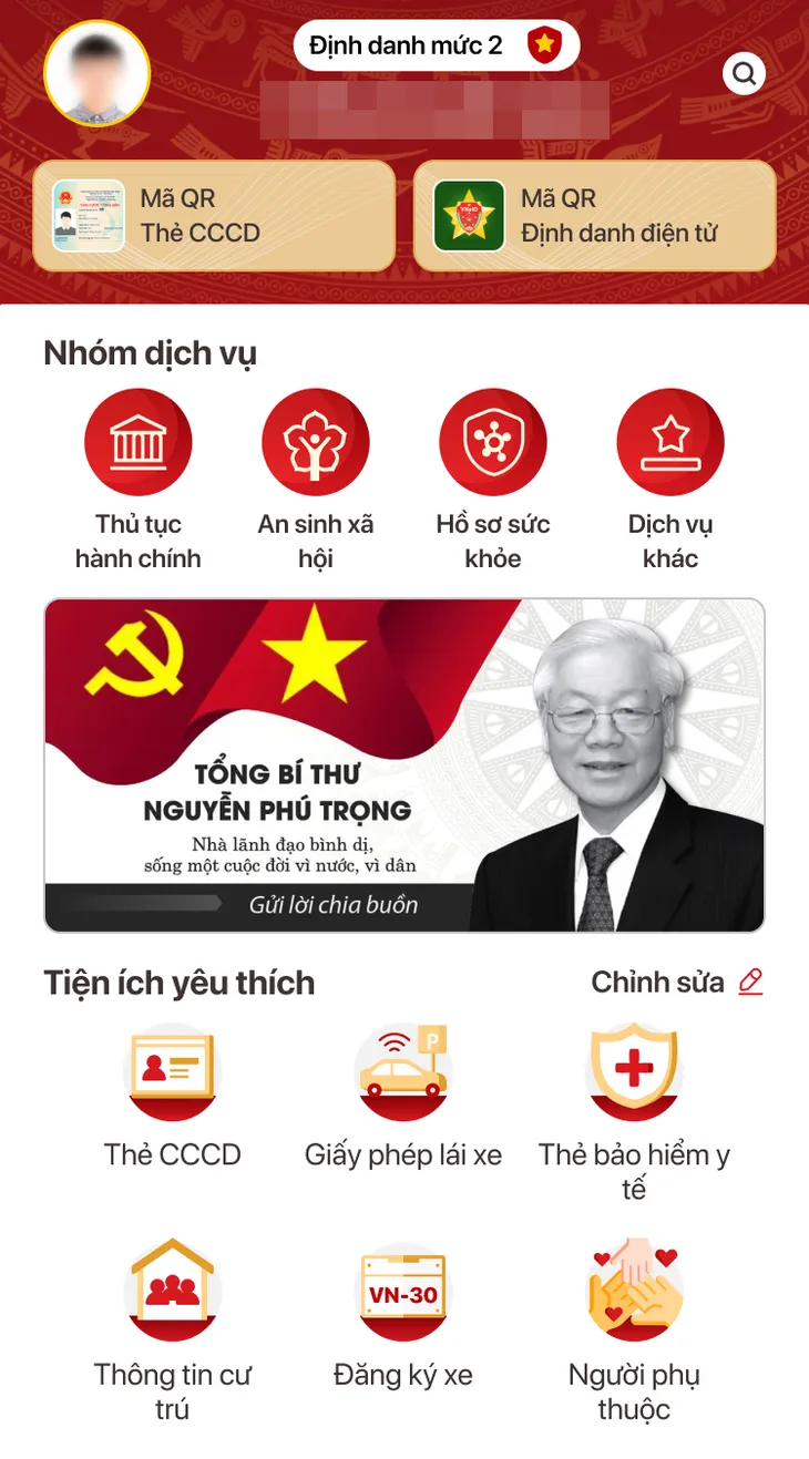 Người dân có thể gửi lời chia buồn, tri ân, chia sẻ ký ức về Tổng Bí thư Nguyễn Phú Trọng trên VNeID - Ảnh 2. Người dân có thể gửi lời chia buồn, tri ân, chia sẻ ký ức về Tổng Bí thư Nguyễn Phú Trọng trên VNeID - Ảnh 2.
